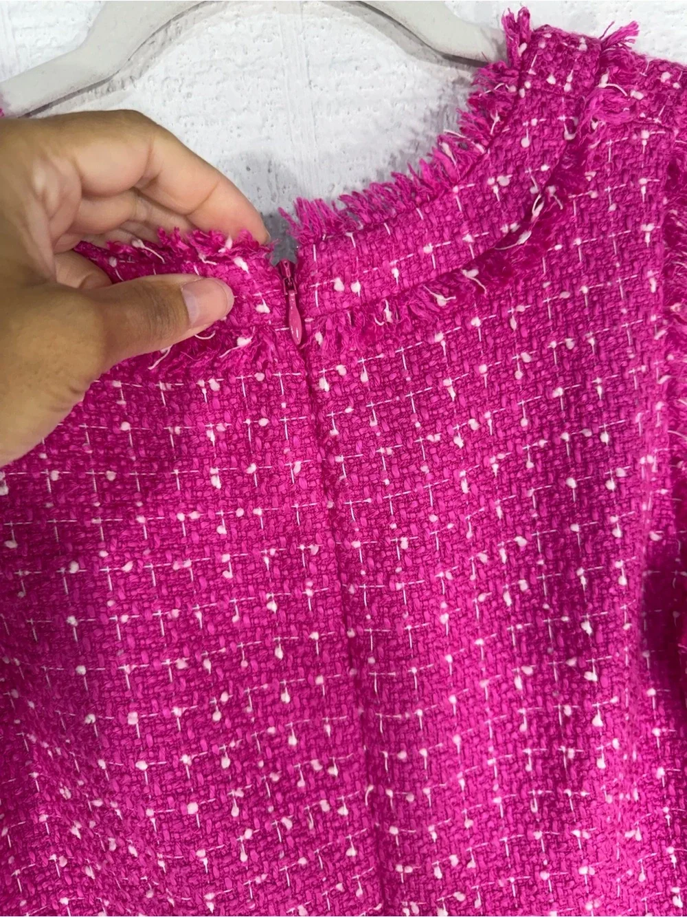 J. Crew tweed pink sleeveless mini dress size 0